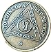 Bright Star Press 6 Year Antique Bronze AA Medallion VI Years Chip