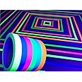 GreyParrot Tape UV Tape Blacklight Reactive, (6 Pack), (6 Colors), 33ft Per Roll, Fluorescent Cloth Tape, Glow in The Dark Ta
