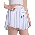KEREDA Girls Flowy Shorts,Butterfly Shorts for Teen Girls with Spandex Liner 2-in-1 for Running,Gym,Athletic,Workout1/2/3Pack