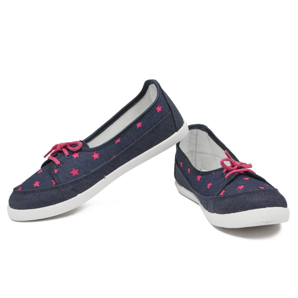 asian shoes lr-71 navy blue pink canvas women shoes