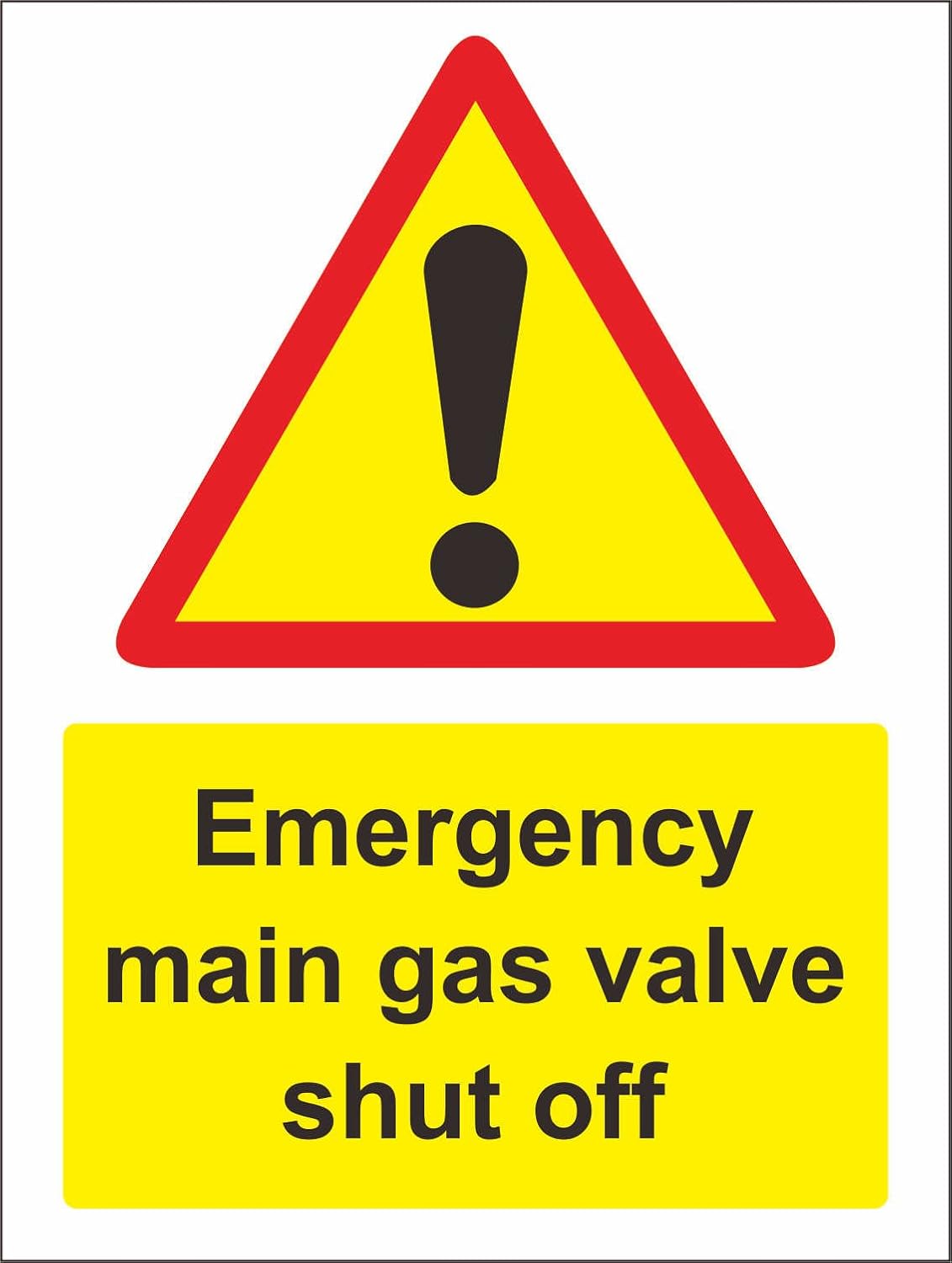 INDIGOS UG Sticker Safety Warning EMERGENCY MAIN GAS VALVE SHUT INDIGOS UG Sticker Safety Warning EMERGENCY MAIN GAS VALVE SHUT