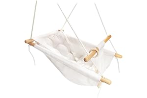 Tislly Baby Swing Outdoor Indoor for Infants to Toddlers, Portable Adjustable Baby Porch Swing with 5-Point Safety Belt, Kids Tree Hanging Chair Toys for Door Garden Backyard