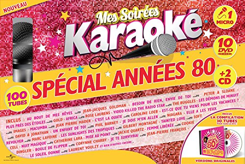 Coffret Karaoké Spécial 80 (10 DVD+ 1 Micro+2 CD)