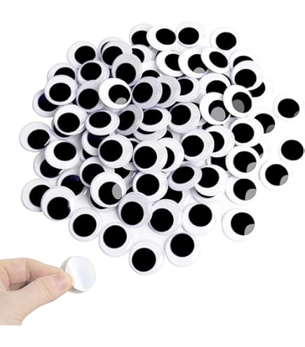 700 Ojos Móviles Con Autoadhesivo – Surtido De 12 Tamaños Para Manualidades Y Scrapbooking