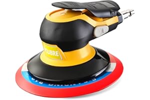 RYCUBRE Low noise 6 Inch Air Sander DA Sander for Auto Body & More Lightweight, Powerful, Adjustable Speed with Noise Reduction
