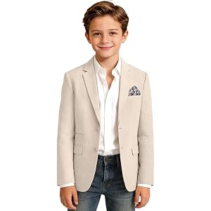 Linen Boys Blazer Casual Boy Sport Coats Suit Jackets for Kid Slim Fit Summer Outwear Jackets Summer Fashion Wedding Outfit