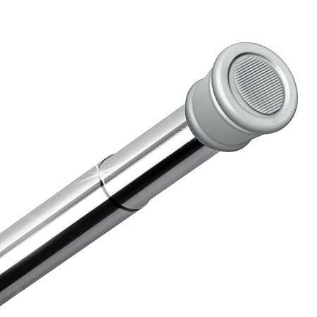 Tatkraft Lord Teleskop-Duschvorhangstange Groß 140–260 cm, Ø2.2/2.5 cm Aluminium / Edelstahl