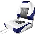 XGEAR Deluxe Low/High Back Boat Seat, Fold-Down Fishing Boat Seat