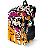 Xzyopcwx DJ Gorilla Backpack With Adjustable Straps Multi-Functional Daypack For Laptop, Travel, Hiking & Daily Use