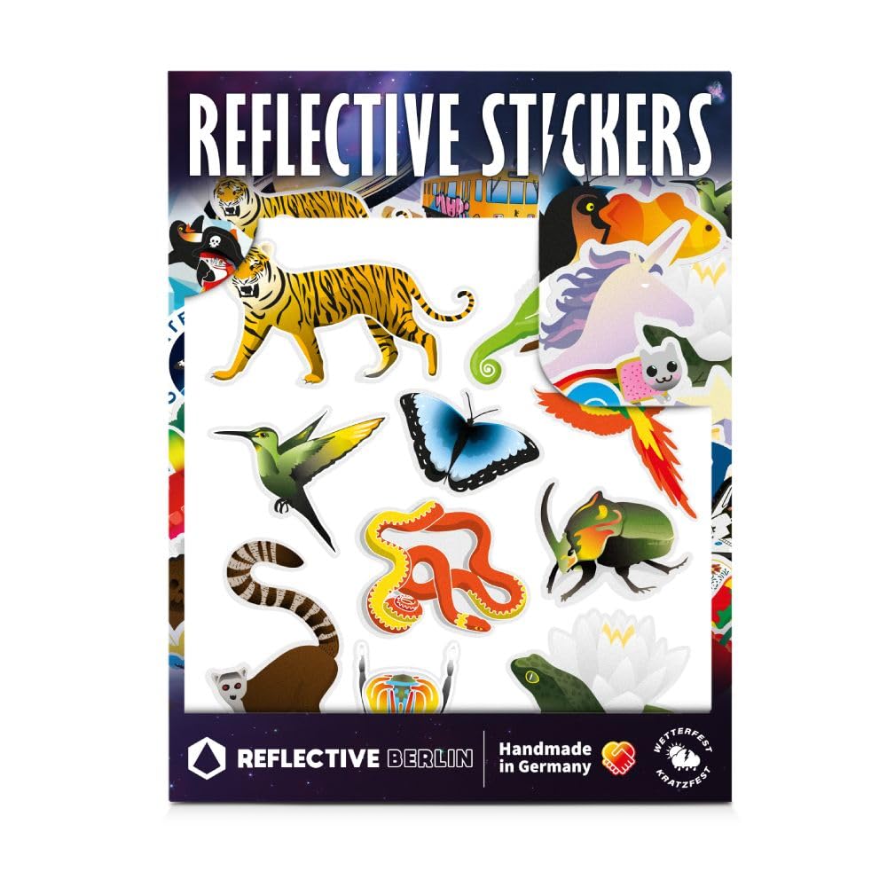Reflective Berlin Unisex - Adult K.I.D. Reflective Stickers, Jungle, One Size