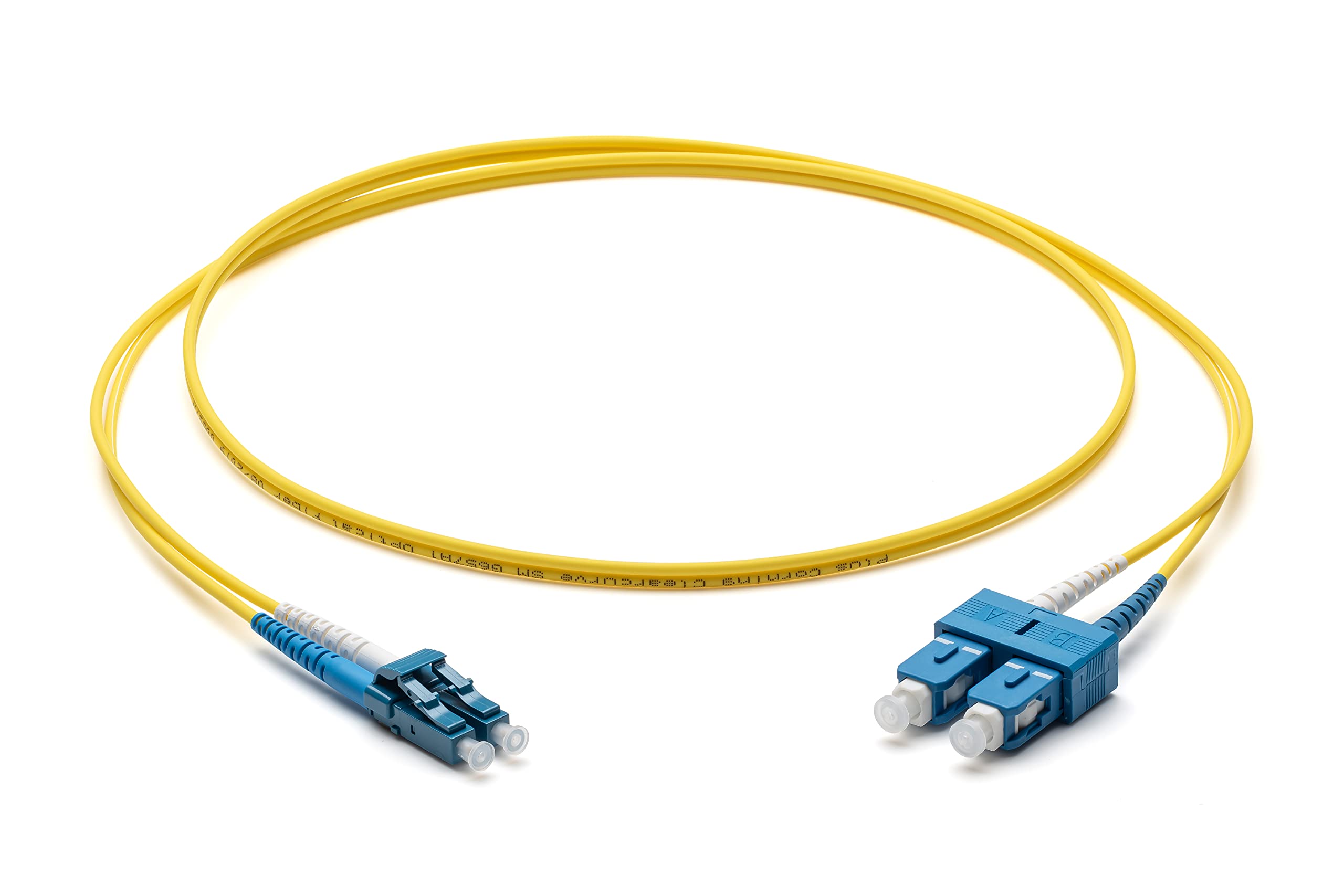 Corning SMF Ultra Fibre Optic Patch Cable 2 x 2.0 mm Singlemode Duplex LC UPC Duplex to SC UPC Duplex 10 m Yellow