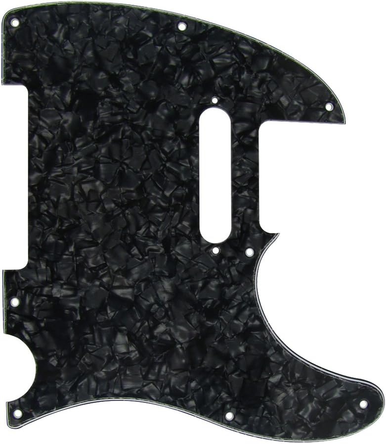 FLEOR 8 Hole 4Ply Black Pearl TL Pickguard Single Coil Neck Hole Cut Guard Plate with Mounting Screws for U.S./Mexican Standard TL TE Plate Replacement - Image 4