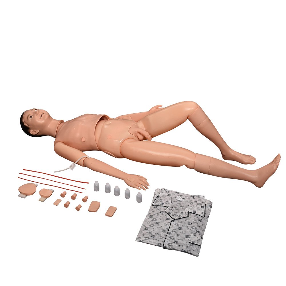 66fit Male Patient Care Manikin - Nurse Care Medical Training Aid, Flesh