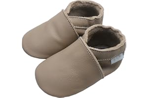 Basrakids Leather Baby Shoes Boys Girls Moccasins Infant Toddler Slippers Soft Sole Anti-Slip Baby Walking Crib Shoes