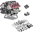 KAROYD Realistic Internal Combustion Engine Model Kit, Dynamic V8 Engine Motor for SCX10 Capra VS4-10 Pro/Ultra Model Car