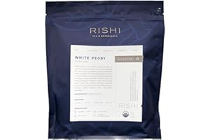 Rishi Tea White Peony Tea - Organic, Direct Trade Loose Leaf, High Caffeine and Floral, Enjoy Hot or Iced - 8.81 Ounces, 50+ Servings