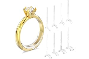 COOPACHE Ring Sizer Adjuster for Loose Rings, 16 Pack 8 Sizes Silicone Invisible Ring Size Reducer Guards Spacer Resizer for Men Women Wide Band, Ring Clips to Make Rings Smaller