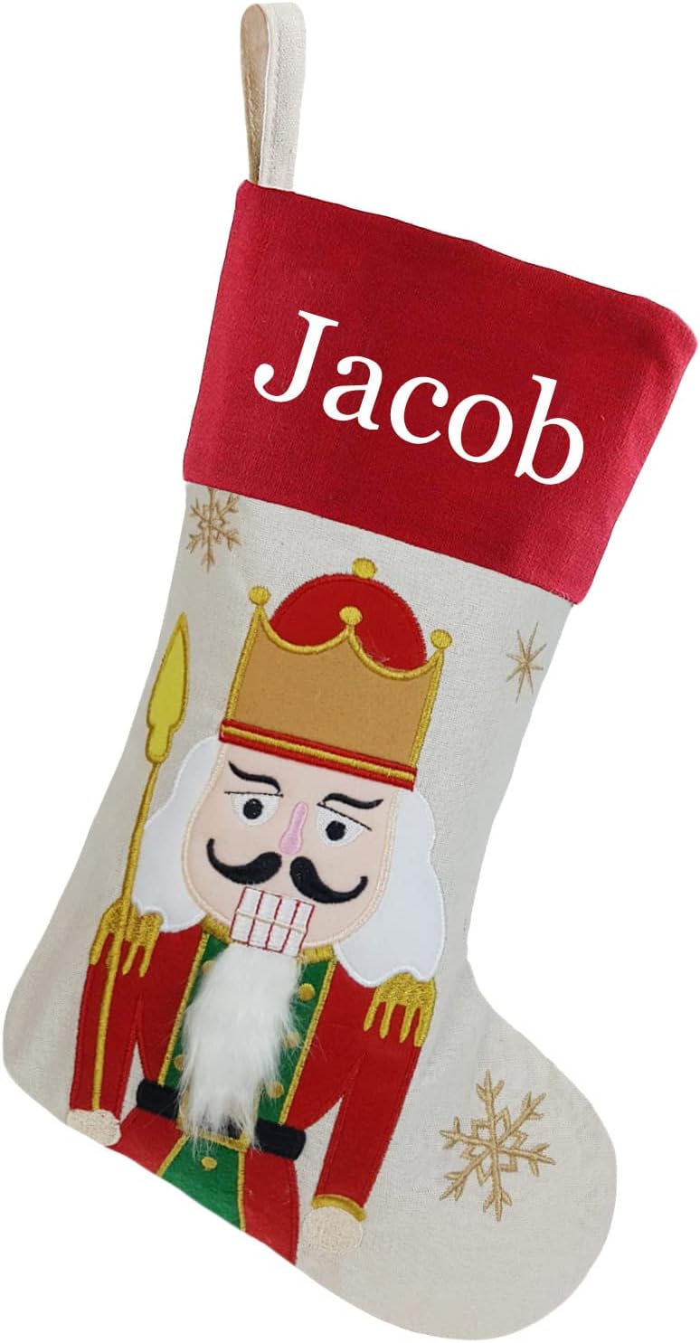 Stockings & Holders - DearSun Christmas Personalized Customization Stockings with Embroidery Name (Color 1)