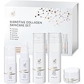 OTTOSHA Bioactive Collagen Skin Care Set,Mini Travel Size Gift Set ,All In One (5 Piece Kit) For Women & Men,Cleaning,Hydrating,Soothing,Repairing,Revitalizing,Anti-aging