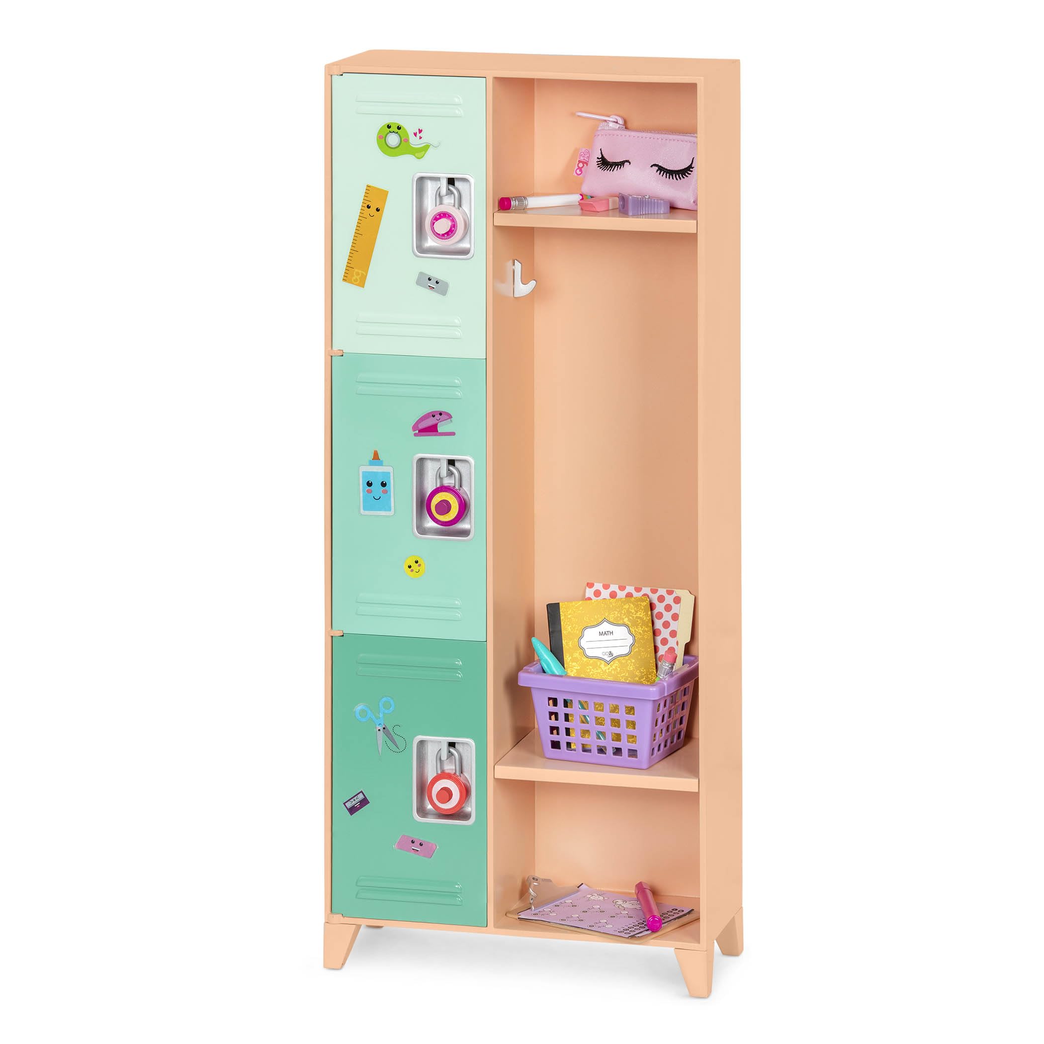 Our Generation – 18-Inch Doll Accessories – School Locker – Classroom Supplies – Pretend Play – 3+ Years – Classroom Cool Locker Set