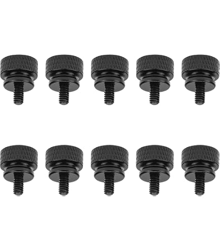 10pcs M3.5x6mm Knurled Thumb Screws For PC Case & Graphics Card - Silver Tone Aluminum Alloy (Pack Of 10)