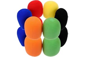 Alipis 18pcs Thick Sponge Microphone Covers Multi-Color Windscreens for Handheld Mics, Protective Mic