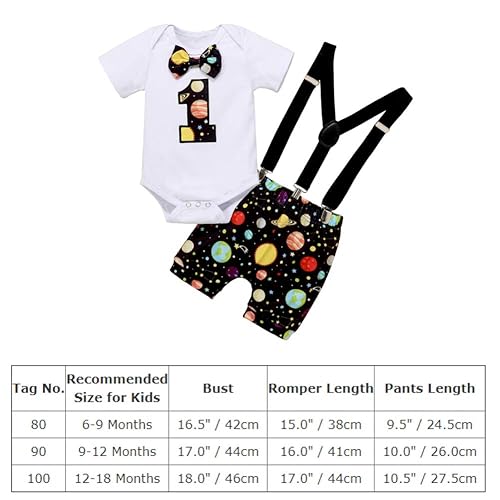 1st Birthday Outfit Baby Boy Space Theme Birthday Party Supplies