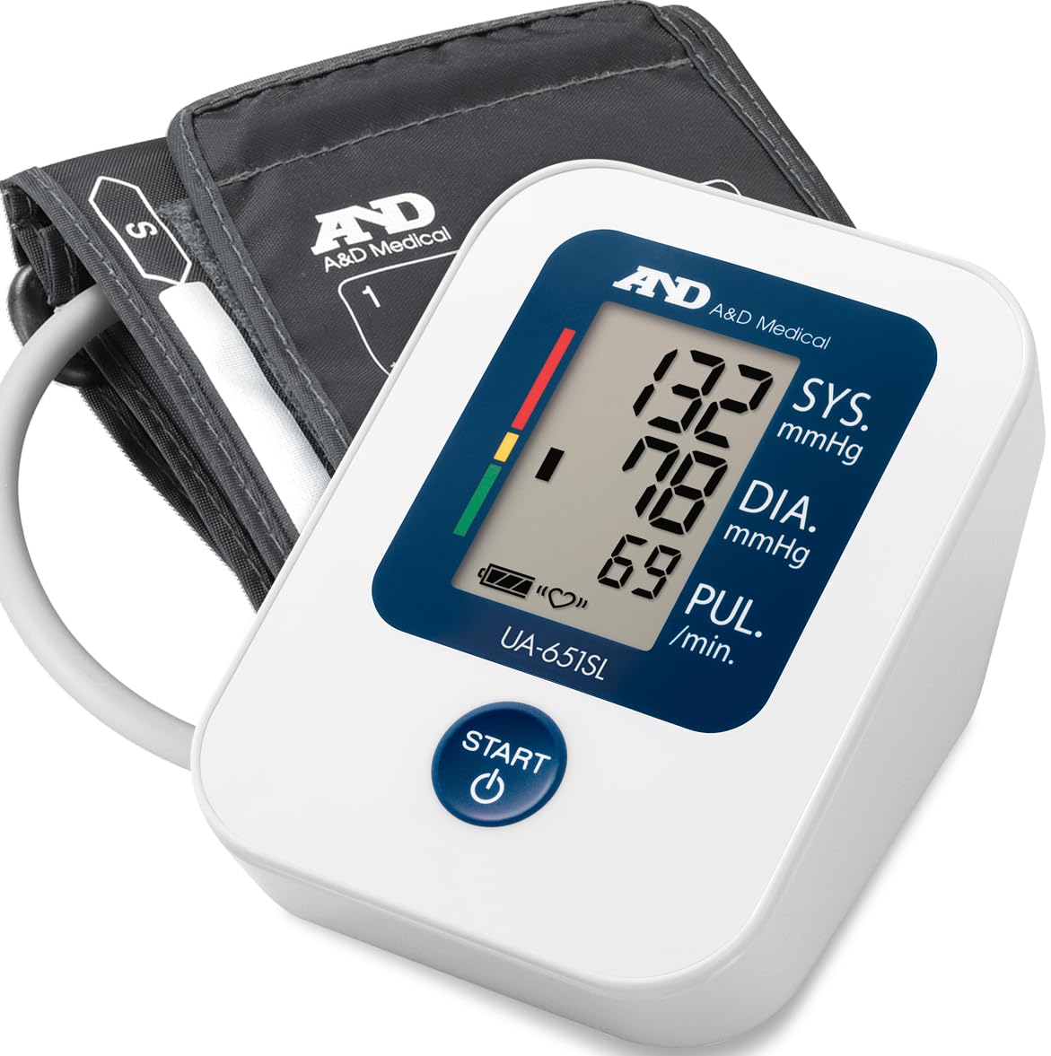 A&D Medical UA-651SL Blood Pressure Monitors - Tested for Accuracy with Clinical Validation - BP Monitor with Universal Large Cuff 23cm to 37cm Blood Pressure Machine