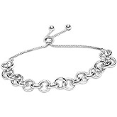 Charmsy 925 Sterling Silver Sliding Bolo Bracelet for Women | Women's Italian Handmade Adjustable Bolo Bead Ball Slider Bracelet