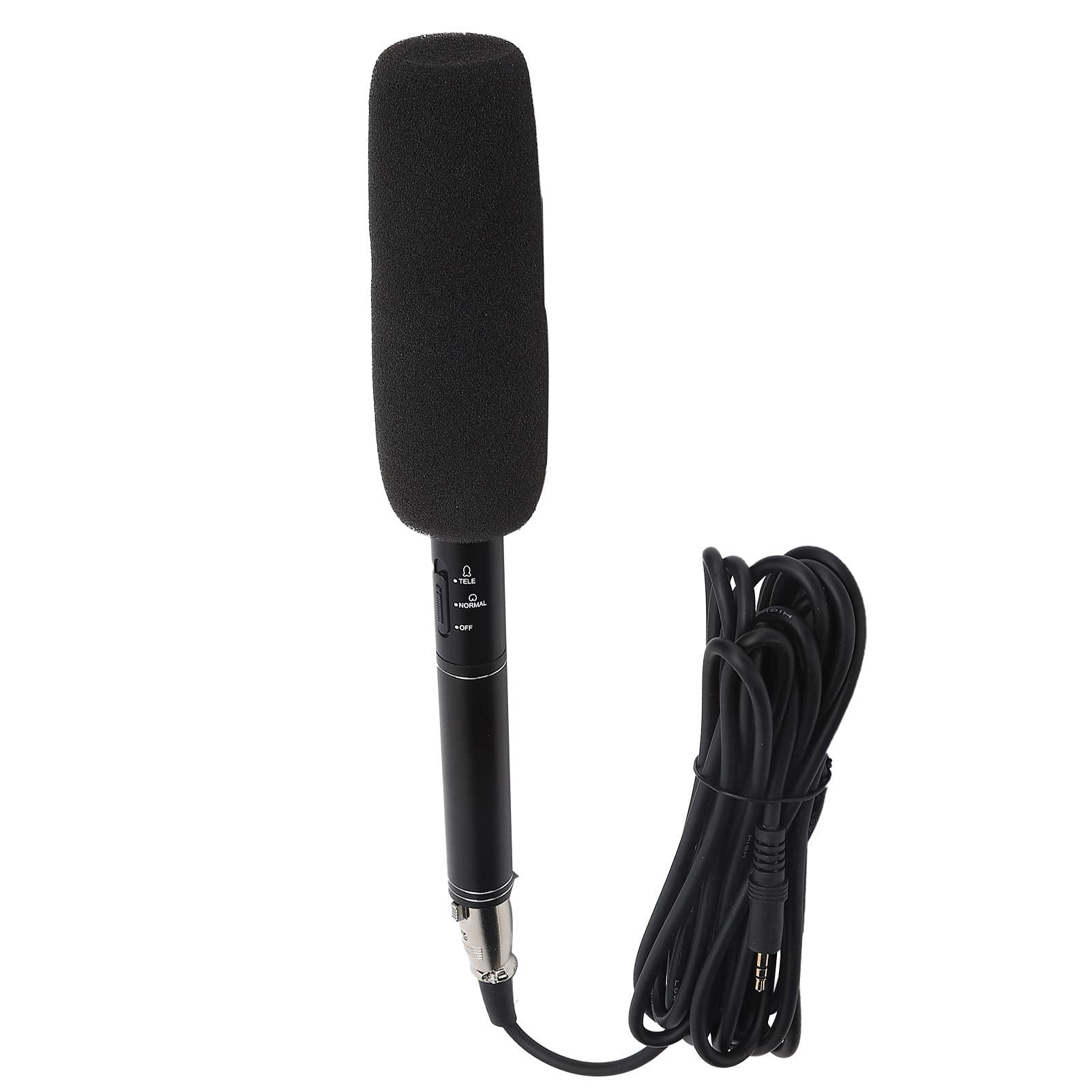 Dilwe Handheld Interview Microphone, XLR Interface Omnidirectional Microphone Recording Mic, Portable Noise Reduction Interview Camera Mic for Android Smartphones Laptops and Meetings, Voices
