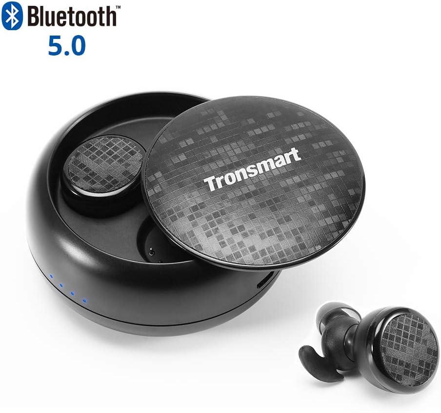 Wireless Bluetooth Headphones , Tronsmart Bluetooth V5.0 Sport Wireless Earphones, CVC 6.0 Noise Cancelling, 12H Playtime IPX5 Waterproof earbuds with Mic Compatible with all Bluetooth Devices