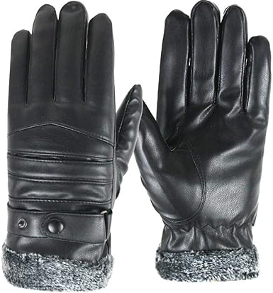 Tiandino Mens Winter Thermal Touch Screen Gloves Non Slip Warm Outdoor Thickening Gloves Leather Motorcycle Gloves At Amazon Men S Clothing Store