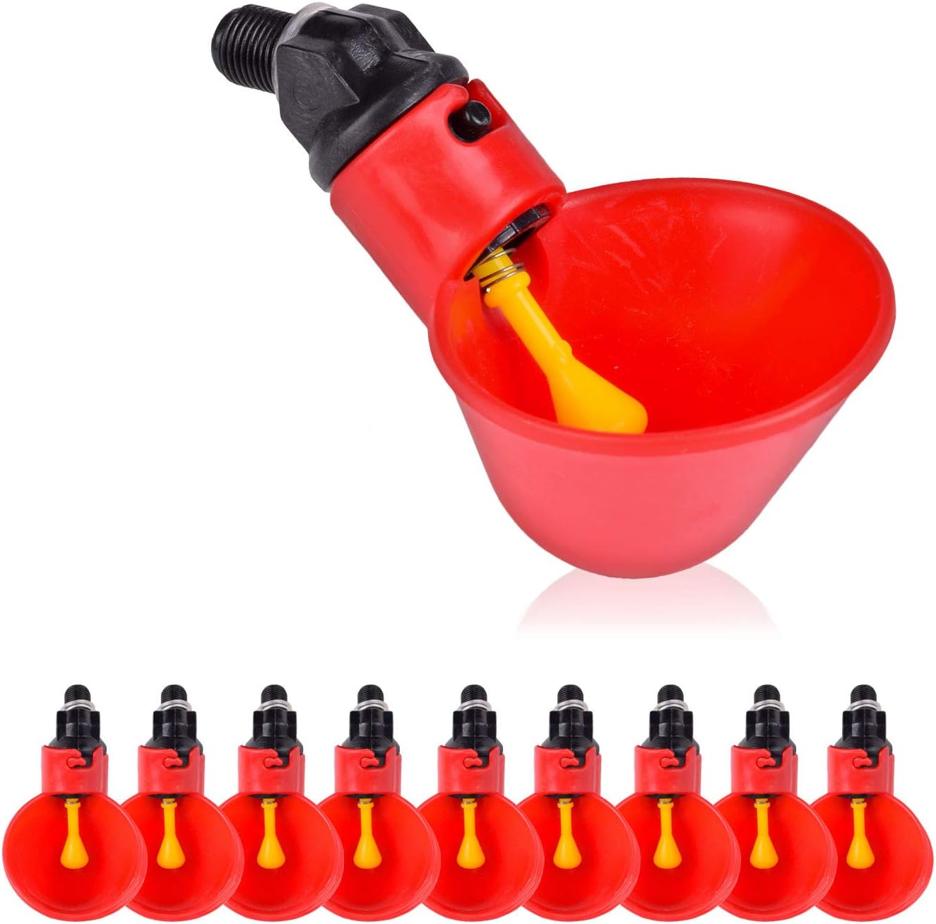 Flantor 10 Pack of Automatic Chicken Waterer Drinker Cups