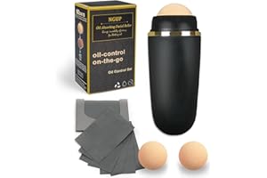 NGUP 103 PCS Volcanic Roller Oily Skin Oil Control On The Go Volcanic Face Roller Oil Absorbing Volcanic Roller with Oil Blotting Sheet Paper for Oily Skin Care Oil Control Film Tissues (Type2)
