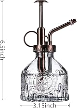Eidoct Glass Plant Mister Spray Bottle Gray Bronze Top 7 Oz 6.5” view 2