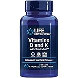 Life Extension Vitamins D and K with Sea-Iodine – Bone, Brain, Thyroid & Arterial Support – Non-GMO, Once Daily, Gluten-Free