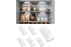 6 Pack Door Sensor Small Led Cabinet Light, Door Open Automatic On Cordless LED Cabinet Lights, Battery Operated Closet Drawe