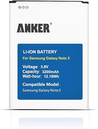 Anker 30mah Li Ion Battery For Samsung Galaxy Note 3 Amazon De Elektronik