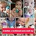 Mombella Ollie The Octopus Baby teether Toy, Silicone Baby boothbrush and Bath Toy, Multiple Textured Sensory Ball Infant Sensory Toy. BPA Free teether Toy, 3M+