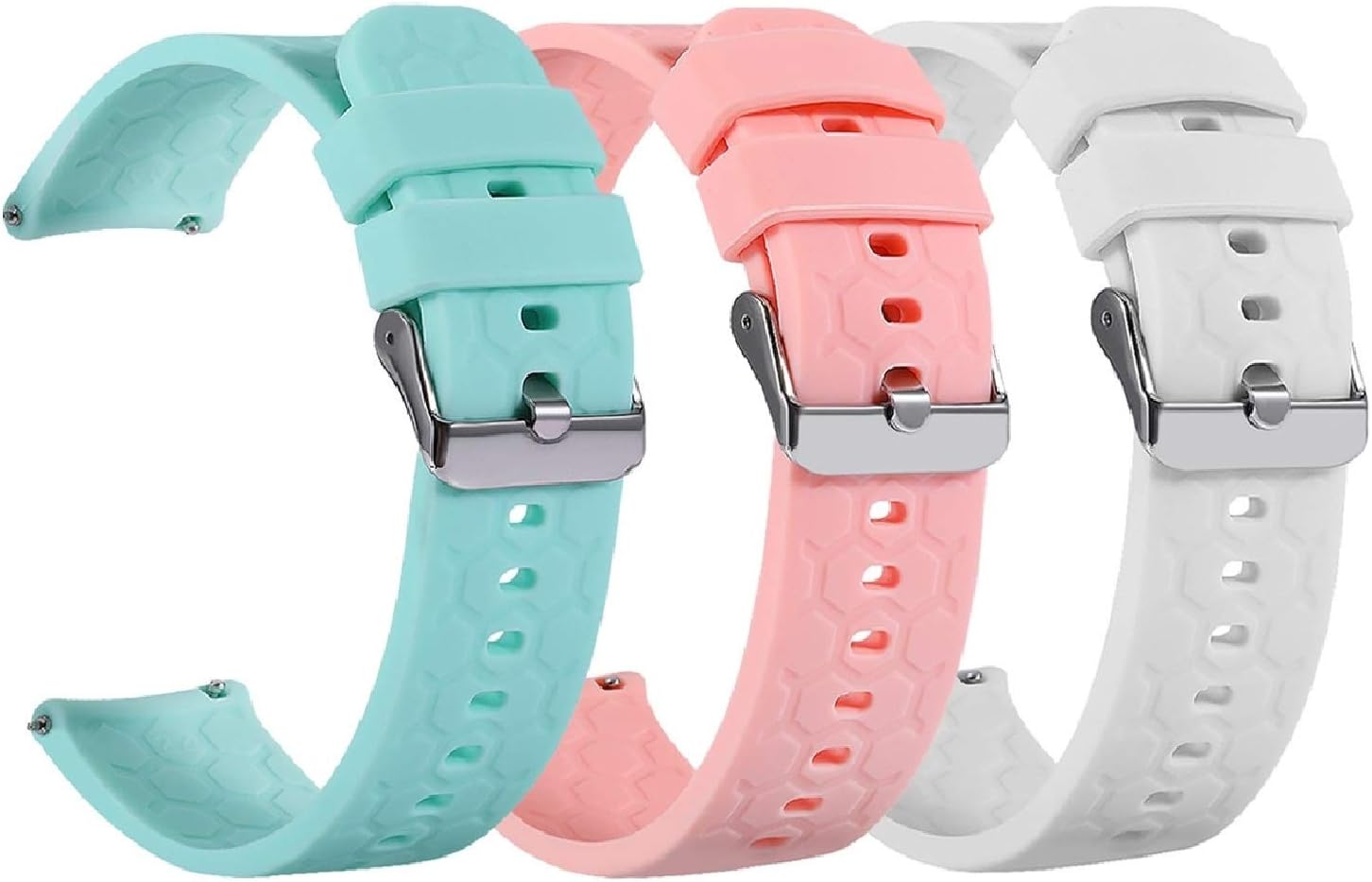 ECSEM 3Pack Bands Compatible with Letsfit ID205L/ID215G Watch Silicone