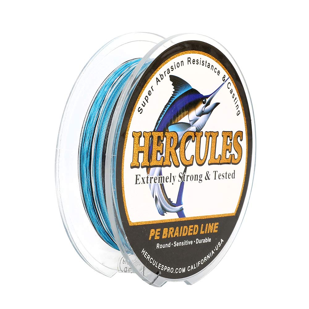 Hercules Super Strong 100M 109 Yards Braided Fishing Line 6 LB Test for Saltwater Freshwater PE Braid Fish Lines 4 Strands - Blue Camo, 6LB (2.7KG), 0.08MM — image 1