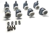 Linwnil 8pcs Shower Door Rollers Runners Wheels Pulleys for 20-27mm Cabinets view 9