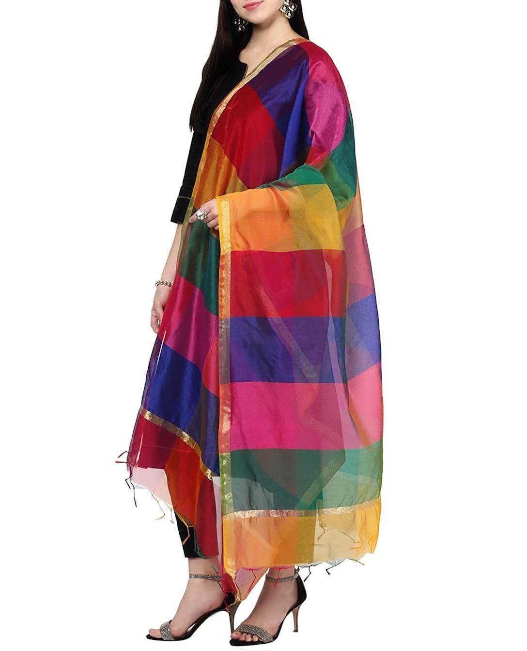 Buy B9 Store bandhani dupattas For womens Art silk bandhej dupatta with
