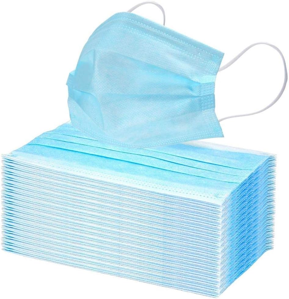 DBN Carbon Filter Earloop Face Mouth Mask,Anti Pollution Respirator Mask Protection from Dust, Pollen, Pet Dander, Other Airborne Irritants (Blue),20pcs