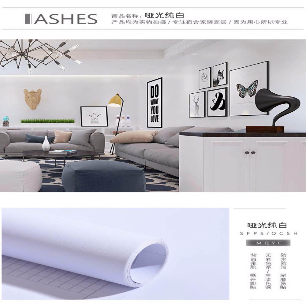 Papel pintado autoadhesivo de color sólido gris oscuro blanco puro ...