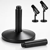 YIBEICO Desktop Microphone Stand for Shure SM7B/SM7DB | Adjustable Height with 2 Extension Rods, All-Metal Heavy-Duty, Easy Setup &amp; Portable Space-Saving Mic Stand