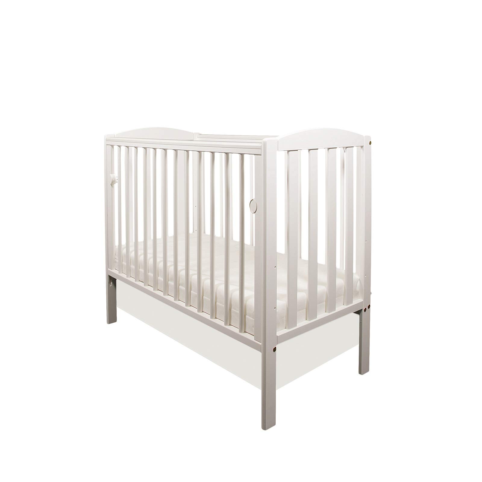 Buy New Solid Wood White Tobie Cot / Mini Cot / Space Saver Cot