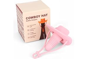 lasuroa Cowboy Hat Wine Stopper, Funny Silicone Wine Sealer Decorative Topper Champagne Cork Cover Cap Kitchen Gadget for Hom