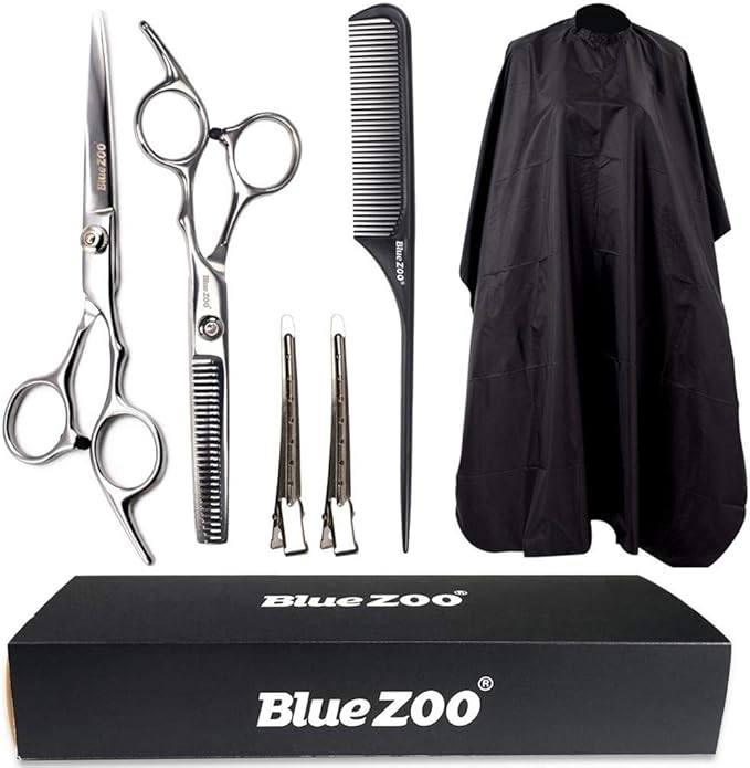 SpecialU 6PCS Haircut Tool Kit Hair Cutting Tool Set for Men Women Kids Waterproof