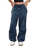 COPYLEAF Cargo Pants Women Low Waisted Parachute